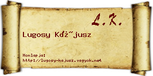 Lugosy Kájusz névjegykártya